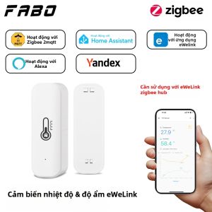 Máy Dò Độ Ẩm Nhiệt Độ Trong Nhà Cảm Biến Thông Minh Zigbee 3.0 Với Ứng Dụng eWeLink Giám Sát Từ Xa Cần Có Zigbee Hub