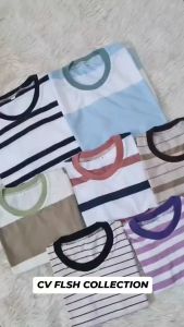 Kaos anak salur stripe Oblong Lengan pendek 6 Bulan -  8 tahun