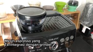 Mesin Kopi Espresso Built-in Grinder SK6866: Alat Seduh Pembuat Kopi Expreso Coffee Maker SK 6866