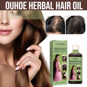Ouhoe Herbal Hair Oil  Hair Growth Essence Oil Promote Growth Control Hair Loss Cleansing Scalp