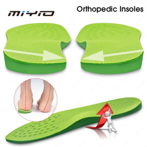 MIYIO 1Pair Orthopedic Insoles Orthotics Flat Foot Health Sole Pad for Shoes Insert Arch Support Pad for Plantar Fasciitis