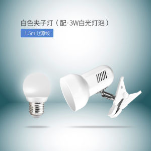 Plug-In Simple Bedroom Bedside LED Lamp Studying Desk Clamp-On Eye-Protection Light for Student Childrens Dormitory