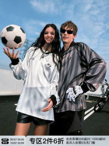 Fornines Satin Cổ Polo Sọc Áo Bóng Đá Nam Nữ Thể Thao Áo Thun Dài Tay Mỹ Cổ Điển Polyester Sợi 97% Spandex 3%