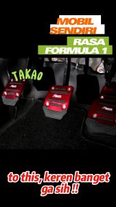 3 warna pelindung Cover Aluminium Pedal Gas Mobil - XB-373 JM AM 013 FOTKB02