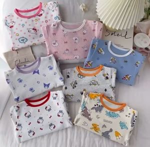 Piyama Kanak-Kanak Seluar Panjang Leher Bulat Bayi