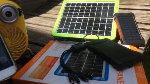 แผงโซล่าเซลล์ 7W Solar cell Tiger World รุ่นM7M18 สำหรับชาร์จแบตเตอรี่ โทรศัพท์ 5-9โวลต์ โซล่าเซลล์ ชาร์จโทรศัพท์ แบตสำรอง Power Bank