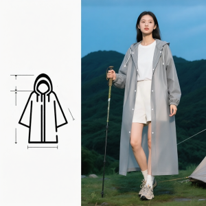 TAODUN | Rain Resistant Heavy Rain Long Poncho Portable