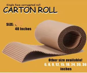 Single Face Corrugated Carton Roll 1 Meter - 48 Inches