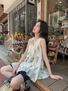 Mixd | Áo Thun Dạng Quây Vỏ Dưa Không T Tay Elegance French Lace