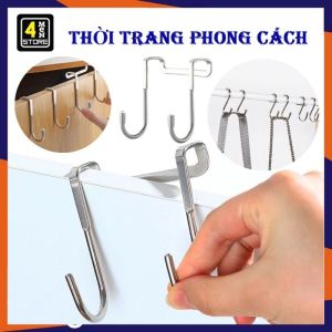 Móc Treo Inox Chữ S Đôi Đa Năng Không Gỉ Siêu Chắc Tiện Dụng Chịu Lực Tốt - Móc Inox Treo Các Dụng Cụ Nhà Bếp Phòng Tắm Gọn Gàng - Móc Treo Quần Áo  Móc Treo Sau Cửa Hình Chữ S Hai Móc