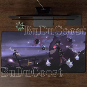 Bandai | Pokemon Gengar Grande Anime Mousepad Large PC Gaming Mouse Pad LockEdge Non-slip Base Computer Keyboard HD Printing XXL Desk Mat