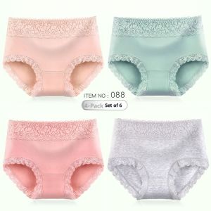 Pure Cotton Antibacterial Womens Underwear Breathable Triangle Shorts Comfortable mid Waist Large Size Hip Lifting Not Chafing