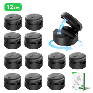 Rocoren 12 CÁI Dụng Cụ Sắp Xếp Cáp Từ Tính Có Thể Điều Chỉnh Mượt Mà Dưới Bàn Làm Việc Giá Đỡ Cáp Dụng Cụ Giữ Dây Ổn Định Kẹp Quản Lý Cáp Ổn Định