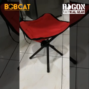 RAGON Bobcat Compact Portable Folding Outdoor 4-Leg Chair with Drawstring Carry Bag