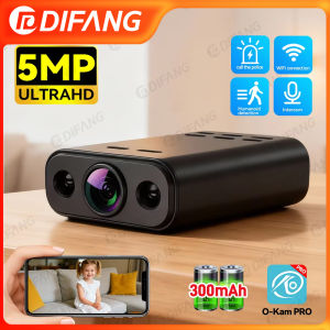 difang | New Mini Indoor 5MP WIFI Security Camera Human Tracking IP Remote Monitoring for Pet/Baby Cam Built-in Battery IR Night Vision