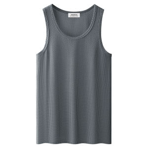 MiiOW | MiiOW Ice Silk Bamboo Node Vest Mens Summer New Quick Dry Floral Sport Sleeveless Sweatshirt Thin Round Neck Casual Top