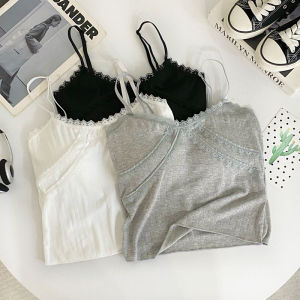 เสื้อกั๊กเกาะอกแขนกุดผ้าลูกไม้เซ็กซี่ทรงเข้ารูปสำหรับผู้หญิงในฤดูใบไม้ผลิและฤดูร้อน เสื้อกั๊กทรงเข้ารูปสำหรับใส่ด้านนอกและด้านใน