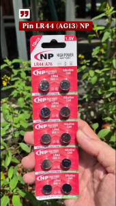 Vỉ 10 viên pin LR44 / L1154F / AG13 / G13 / L1154 / A76 NP Alkaline 1.5V - Chính hãng