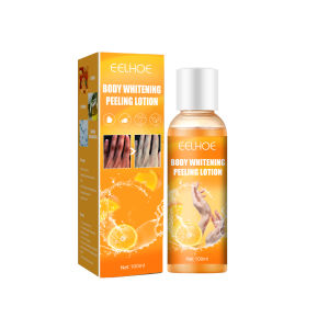 Eelhoe Body Whitening Peeling Lotion Orange Peel Exfoliating Gel Remove Dead Skin Dirt Brighten Skin Color Moisturizing Smoothing Brightening Skin Tone Lightening Melanin Gel Skin Care Peel Off Lotion Orange Body Peeling Lotion Personal Care Product 100ml