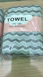 Handuk MANDI 70X140CM Microfiber Towel Joy Life Motif Zigzag 70 X 140 CM