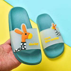 รองเท้าแตะสำหรับเด็กรองเท้าแตะสำหรับเด็กชายและเด็กหญิงเด็กๆกันลื่นใช้ในบ้านใช้ในบ้านการ์ตูนน่ารักสำหรับฤดูร้อน
