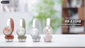 REMAX RB-830HB Retro Wireless Bluetooth V5.4 Portable Headphones with ENC Noise Cancellation HD Voice Calls Headset