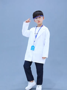 Doctor Costume Kids Toys Doctor White Coat Lab Coat Role Play  Kits Set Baju Doktor Boys Girls Gift