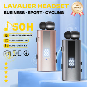 Bluetooth 6.0 CLIP-ON Business Wireless Earphone Call Vibration ReminderVoice Number ReportingOne-Click Photoshoot50H Headset