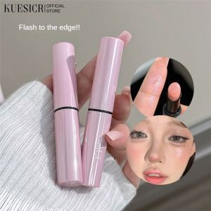 KUESICR Pink Highlight Stick Eye Shadow Dual-use Four-color Pearlescent European And American Hot Girl Fine Flash Beauty Store Student Brighten Face