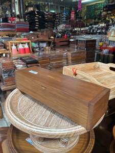 กล่องไม้สักสำหรับใส่ตะเกียบ