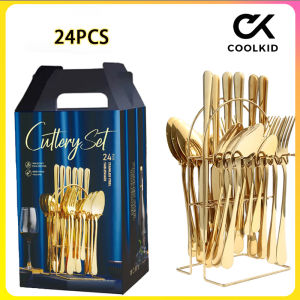 24-piece stainless steel tableware gift set