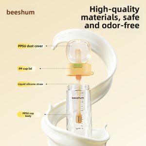 Beeshum | Pregnant Woman Maternity Straw Cup Gravity Ball PPSU Material Measurement Marking