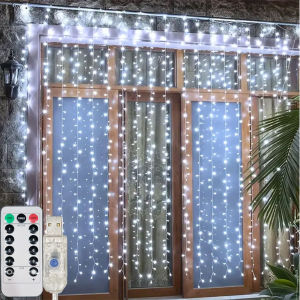 Christmas USB Curtain String Fairy Lights 8 Mode 6/3M LED Garland Remote For Party Garden Home Wedding Decoration New Year 2025