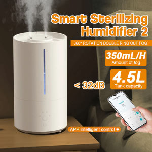 Xiaomi Mijia Air Humidifier 4.5L Mist Maker Broadcast Aromatherapy Humidificador Diffuser Silver Ion 99.9% Antibacterial Mist Maker加湿器