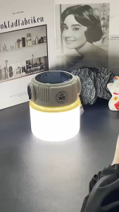 โคมไฟแคมป์โซลาร์เซลล์ กันน้ำ ชาร์จ 2 ทาง Type-C เร็ว พร้อมจอแสดงพลังงาน ไฟฉุกเฉินอัจฉริยะ ไฟเต็นท์ LED