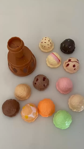 Ice Cream Tower Play Set Balancing Game Kids Stacking Game Educational Toys Simulation Food Toy