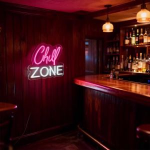 Chill Zone Neon SignNeon Just Relax LED Lights Sign for Man Cave Decoration for Women Room Wall DecorBedroomBarClubParty