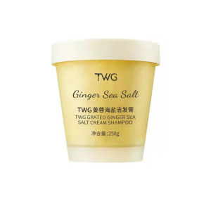 250g TWG Ginger Sea Salt Shampoo / Ginger Sea Salt Scalp Cleanser / Ginger Sea Salt Scalp Shampoo / Ginger Sea Salt Scalp Detox Shampoo 250g / Bottle TWG姜蓉海盐洁发膏