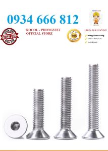 Set 10 cái M3-M8 bulong lục giác chìm đầu bằng inox201 M3-M8