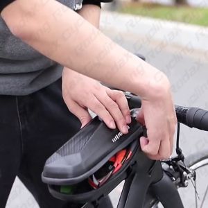 EVA+ 100% Rainproof Hard Shell Top Tube Frame Bag 15 L by West Biking Tas Sepeda Import Tas Sepeda Frame Tas Roadbike Kecil Tas Sepeda Balap Tas Sepeda Anti Air Tas Saddle Sepeda Rainproof Segi Tiga Triangle Bag Tas Rangka Sepeda HP MTB Bicycle Bag Stang