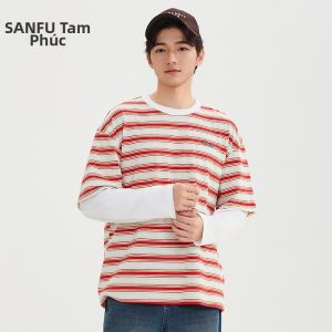 SANFU | Áo Thun Sọc Phong Cách Casual Hai Màu