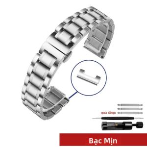 Dây Đeo Đồng Hồ Bằng Thép Không Gỉ Có Đầu Cong Rộng 16-24mm Tương Thích Với Dây Đeo Đồng Hồ Có Khóa Cài Dành Cho Đồng Hồ Truyền Thống