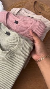 Syaquila FashionStore Kaos Waffle Polos Lengan Panjang Wanita