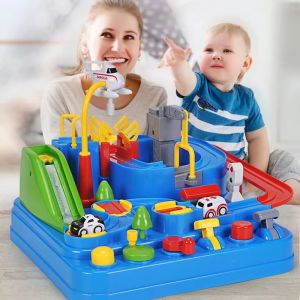 Racing Rail Car Model Educational Toys Children Track Adventure Game Brain Mechanical Interactive Train Animals Space Rocket Toy