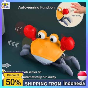 Mainan Edukasi Anak Hewan Lucu Kepiting dengan Sensor dan Musik Toys