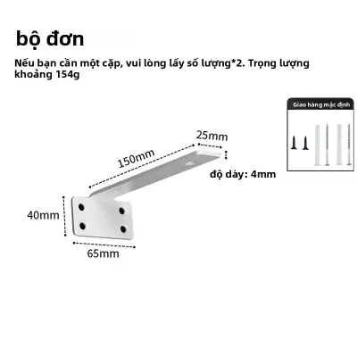 Bộ Giá Đỡ Kệ Bằng Gang Đúc Siêu Bền Dày 4MM Kiểu Chữ L Không Nhìn Thấy Được Dùng Cho Kệ Nổi Khay Đỡ Bằng Kim Loại