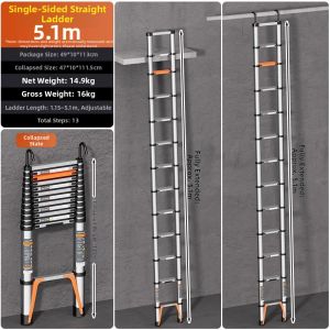 AOPENG | Portable Folding Multifunction Extension Ladder 5m