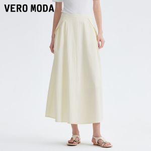 Vero Moda | Fres Wear Side Pleat A-Line Midi Skirt with Pockets