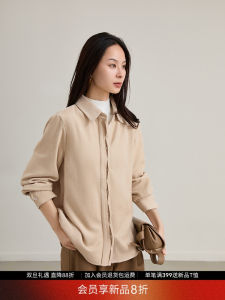 IHIMI Womens Thickened Flocking Long Sleeve Shirt Inner Warm Base Top Simple Style Commute Polyester Fiber POLO Collar