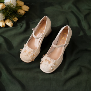 XUJIA | New Chinese Style High Heels Wedding Shoe